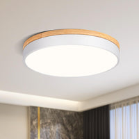 1 x RAW Customer Returns Qamra LED ceiling light, modern round wooden ceiling lamp, 4000K lamp for living room, bedroom, kitchen, hallway, dining room, 40cm 36W white - RRP €59.99