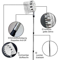 1 x RAW Customer Returns Fruit picker with telescopic handle, 2.6M apple picker, cherry picker with lightweight stainless steel telescopic pole and cotton bag, fruit gripper easy to assemble, cherry picker, plum picker - RRP €22.99