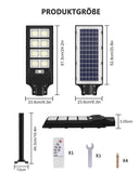 1 x RAW Customer Returns Sararoom 400W Solar Street Light for Outdoors 720 LED Solar Lamps with Motion Sensor IP65 Waterproof Solar Path Light Outdoor, 6500K Street Lamp Security Light with Remote Control for Garden - RRP €73.61