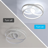 1 x RAW Customer Returns Goeco ceiling lamp LED modern, 40W LED ceiling light spiral made of acrylic, cold white light 6500K ceiling lamps ceiling lighting for bedroom, kitchen, living room, dining room, hallway, white diameter 30CM - RRP €37.63