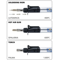 1 x RAW Customer Returns CCLIFE soldering iron set gas soldering iron 13 butane soldering iron up to 1300 C with flux solder wire soldering set for soldering, hot cutting, welding, pyrography, wood engraving, jewelry making upgrade  - RRP €28.82