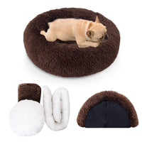 2 x Brand New NIBESSER Dog Bed Fluffy Donut Animal Bed Dog Sofa Cat Sofa Cushion Soft PV Plush Cat Bed Removable, Washable Bed for Dogs Cats - RRP €40.8