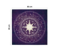 1 x RAW Customer Returns Artoid Fashion Purple Tarot Astrology Table Linen, Seasonal Kitchen Table Decoration Indoor Holiday Party Decor 85x85 cm - RRP €20.4