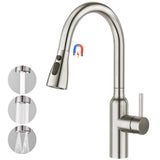 1 x RAW Customer Returns CREA kitchen tap extendable, kitchen tap with 3 modes, sink tap single lever mixer tap kitchen 360 rotatable, high pressure single-lever sink tap mixer tap made of brushed stainless steel - RRP €87.96