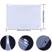 2 x RAW Customer Returns TANGBOHU A5 Binder Pockets 15 Pack Clear PVC 6-Hole Binder Pockets Zipper Folder Waterproof Money Budget Envelopes for Notebook Planner Inserts Loose-leaf Pouch - RRP €22.18