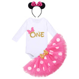 1 x RAW Customer Returns Baby Girls 1st 2nd 3rd Birthday Long Sleeve Tutu Tutu with Ear Headband 3 Piece Photo Shoot Props Set, Hot Pink-one, 12 Months - RRP €24.0