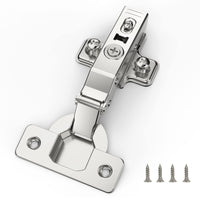 1 x RAW Customer Returns Furniware 10pcs External Hinge Cabinet Hinges, Hole Distance 45mm with Hydraulic Spring Kitchen Cabinet Hinges Perfect Softclose, for Kitchen Cabinet, Cupboard Door, Wardrobe - RRP €26.99