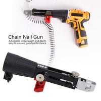 1 x RAW Customer Returns Automatic Chain Nail Gun, Electric Drill Screw Tightening Equipment Woodworking Tool about 45.5mm - RRP €25.99