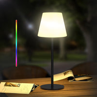 1 x RAW Customer Returns Ecvivk Outdoor Table Lamp LED Battery Table Lamp Wireless Bedside Lamp Dimmable Warm White and RGB Table Lamp Portable Color Changing Waterproof Night Light for Outdoor, Garden, Balcony, Camping - RRP €31.99