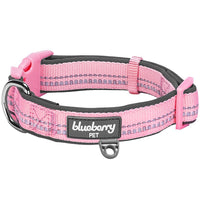 4 x Brand New Blueberry Pet Soft Comfy 3M Reflective Valentine Pastel Baby Orange Adjustable Padded Dog Collar, Small - RRP €67.2