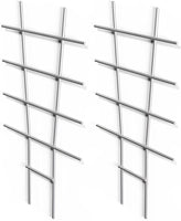 1 x RAW Customer Returns Viirkuja trellis metal 2 pieces trellis support for climbing plants trellis support for tomatoes - 24x42cm - Essential garden accessory - For garden and house plants such as Monstera Windows and ivy - RRP €15.12