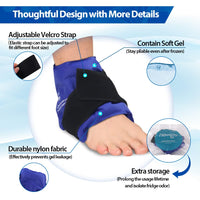 1 x RAW Customer Returns NEWGO Cooling Sleeve Foot Ankle Cooling Pad Ankle Ice Pack for Pain Relief, Reusable Hot Cold Therapy Gel, Ice Cold for Foot Injuries, Ankle Swelling, Sprains - RRP €16.21