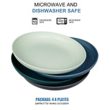 1 x RAW Customer Returns Greentainer Plates 4-Pack 22.3 cm Dinner Plates for RV, Party, Picnic, Camping, Healthy Unbreakable Plastic Plates, Safe Lightweight Plate for Children Adults Microwave Dishwasher Safe - RRP €16.79