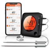 1 x RAW Customer Returns Kitchen Bluetooth Thermometer Digital Grill Thermometer with 3 Temperature Sensors Meat Thermometer with Alarm Polished Bowl for Grill BBQ Friend Gift - RRP €33.23