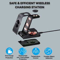 1 x RAW Customer Returns leQuiven Inductive Charging Station for Samsung, 3 in 1 Wireless Charging Station for Galaxy S24 Ultra Z Fold 5 Z Flip 5 S23 Ultra S23 , Samsung Watch Charger for Galaxy Watch 6 5 Pro 5 4 Buds 2 Pro - RRP €45.84