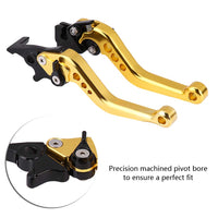 1 x RAW Customer Returns Keenso Motorcycle Clutch Brake Lever, 1 Pair CNC Aluminum Alloy Motorcycle Clutch Lever Drum Brake Lever Handle Golden  - RRP €17.2