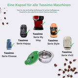 1 x RAW Customer Returns TASSI-GO Reusable Capsule - Refillable Coffee Capsules Tassimo capsules refillable For Bosch Tassimo machines 1x 60 ml espresso - stainless steel  - RRP €25.16