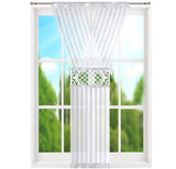 2 x RAW Customer Returns Flying Curtains Long Curtain Panel with Zirconia Embroidery Lace Decorative Curtain Panel for Living Room Bedroom Window Curtain Sheer Curtains Modern Home Decor Decoration 120x250 cm White - RRP €48.2