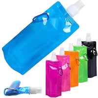 1 x RAW Customer Returns BSITSSS 6Pcs 500ML Foldable Drinking Bottle, Foldable Water Bottle, Reusable Water Foldable Bottle Drinking Bag Festival Folding Bottle Drinking Bag with Screw Cap for Hiking, Camping, Travel - RRP €13.76