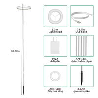 2 x RAW Customer Returns Full Spectrum 72 LED Plant Lamp, Plant Lamp with EU Plug and 3 9 12 Automatic Timer, 10 Brightness Levels and 3 Adjustable Lighting Modes, Height 12-59inch 1PCS  - RRP €48.98