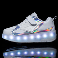 1 x RAW Customer Returns Boy Girl Shoes Children s Shoes with Wheels LED Luminous Shoes Outdoor Sports Shoes Flashing Shoes Skateboarding Shoes Sneakers Birthdays, Holidays - RRP €53.44