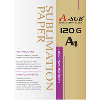 1 x RAW Customer Returns A-SUB sublimation paper A4, 210 x 297 mm, 100 sheets, 120 g m , Compatible with EPSON, SAWGRASS, RICOH, BROTHER sublimation printers - RRP €16.61