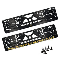 1 x RAW Customer Returns megakutas license plate holder, license plate holder for license plates with click system, including 8 screws and 8 vibration dampers, simple and stable, set of 2, 52 x 10 cm - RRP €23.16