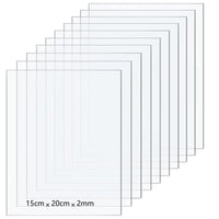 3 x RAW Customer Returns Taiyeestar 10-pack professional set of acrylic glass 2mm thick, ultra clear transparent acrylic sheet, acrylic sheets, acrylic glass sheets for photo frames, project exhibitions, paintings, table displays, 15 x 20cm - RRP €42.54