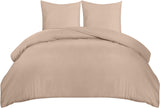 1 x RAW Customer Returns Utopia Bedding bed linen 200x200 set - microfiber duvet cover 200x200 cm 2 pillowcases 80x80 cm - beige - RRP €16.13