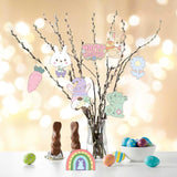 2 x RAW Customer Returns Wooden Easter pendants for painting, Easter crafts made of wood, 271 pieces of Easter crafts for children, Easter decorations for children, Easter pendants made of wood, with string, watercolor pen, rhinestones- RRP €20.14