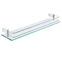 1 x RAW Customer Returns SAYAYO Bathroom Shelf, 60 CM Stainless Steel Shower Glass Shelf, Wall Shower Shelves, 8 MM Tempered Glass, for Bathroom Kitchen, Polished Chrome, EGC1000-60-C - RRP €52.56