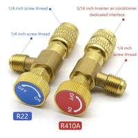 1 x RAW Customer Returns KtbeYTi 2 pieces filling coolant safety valve R22 R410A brass flow control valve for connection adapter, spare parts accessories - RRP €11.09