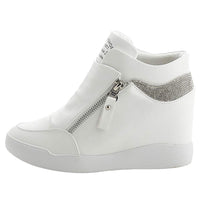 1 x RAW Customer Returns rismart Women s Wedge Platform Bootie Stylish Sneaker Shoes SN15018 White,40.5 EU  - RRP €43.9