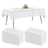 1 x RAW Customer Returns rngwaper Disposable Tablecloth 20pcs, Waterproof Table Cover with PE Film Disposable Table Cover Made of Nonwoven Fabrics White Tablecloths for Wedding, Party, Birthday 140 x 200cm  - RRP €32.99