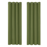 1 x RAW Customer Returns Deconovo Curtain Opaque with Cold Protection Curtains Children s Room Blackout Curtain Cold Protection, 220 x 140 cm Height x Width , Apple Green, Set of 2 - RRP €39.48