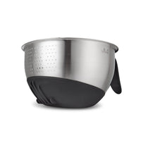 1 x RAW Customer Returns Yum Asia rice washing bowl made of 304 stainless steel 22 cm with silicone base and handle - RRP €23.08