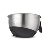 1 x RAW Customer Returns Yum Asia rice washing bowl made of 304 stainless steel 22 cm with silicone base and handle - RRP €23.08