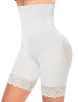 1 x RAW Customer Returns YARRCO Tummy Control Panties Women s Shapewear Lace Girdle Pants High Waist Figure-Shaping Underwear Leggings Body Shaper Girdle Pants White, 2XL  - RRP €22.18