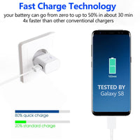 1 x RAW Customer Returns 2-Pack USB Charger, Fast Charger with 2M Charging Cable, Type C Mobile Phone Power Supply Adapter for Samsung Galaxy S10 S10 S10e S9 S8 S8 Plus A54 A53 A51 A34 A20e A14 A13 M53 M34 M33 M14 M13 5G Mobile Phone - RRP €18.22