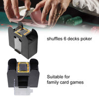 1 x RAW Customer Returns Electric card shuffling machine, automatic shuffling machine cards electric card shuffler for rummy poker card shuffling machine for 6 decks, for children adults grandparents perfect mixing break - RRP €38.49