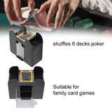 1 x RAW Customer Returns Electric Card Shuffler, Automatic Shuffler Cards Electric Card Shuffler for Rummy Poker Card Shuffler for 6 Decks, for Children Adults Grandparents Perfect Shuffling Break - RRP €38.99