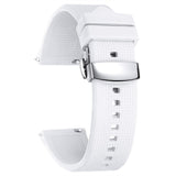 1 x RAW Customer Returns BINLUN Silicone Watch Strap Quick Release Rubber Watch Straps for Men Women Rubber Smartwatch Bracelet Sport Watch Band Replacement Strap with Folding Clasp 24mm, White  - RRP €19.99