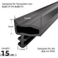 1 x RAW Customer Returns Door seal for door frames, door draught excluder rubber seal, seal door seal, sealing strip door frame, frame seal, door frame seal, door seal, sound insulation, cold protection white, 15M  - RRP €20.16