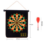 1 x RAW Customer Returns Magnetic dart board, dart board, magnetic children s double-sided dart board, 15 inch 2-in-1 roll-up magnetic dart board, dart board with 6 safe darts for indoor outdoor fun. - RRP €16.79