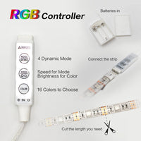 1 x RAW Customer Returns WOWLED 2 Meters 5v USB Powered Controller Waterproof LED Strip Light, Multi Color RGB LED TV Backlight for Flat Screen HDTV LCD Desktop PC Monitor, Outdoor - RRP €12.99