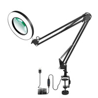 1 x RAW Customer Returns NEWACALOX magnifying glass desk LED, dimmable Super bright adjustable desk lamp with 5X magnifying glass, 3-color illuminated magnifying glass with daylight and adjustable swivel arm - RRP €49.99