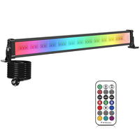 1 x RAW Customer Returns Left RGB LED spotlight 42W wall washer with remote control outdoor spotlight dimmable floodlight colorful IP66 waterproof lightbar with memory function for outdoor indoor garden DJ home party Christmas decoration - RRP €27.99