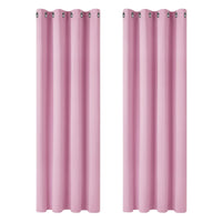 1 x RAW Customer Returns Deconovo Modern Blackout Living Room Curtains Thermal Insulating Decorative Curtains with Eyelets 2 Pieces Pink 107x242cm - RRP €38.99