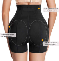 1 x RAW Customer Returns Gotoly Women s Shaper High Waist Padded Underpants Push up Buttocks Slimming Figure Shaping Pants Shapewear Shorts Black, M  - RRP €24.0