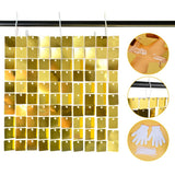 1 x RAW Customer Returns YFZYT 24pcs Square Sequins Wall Decor 30x30cm Party Decoration Birthday Wedding Photo Dinner Pub Light Gold Color - RRP €74.99